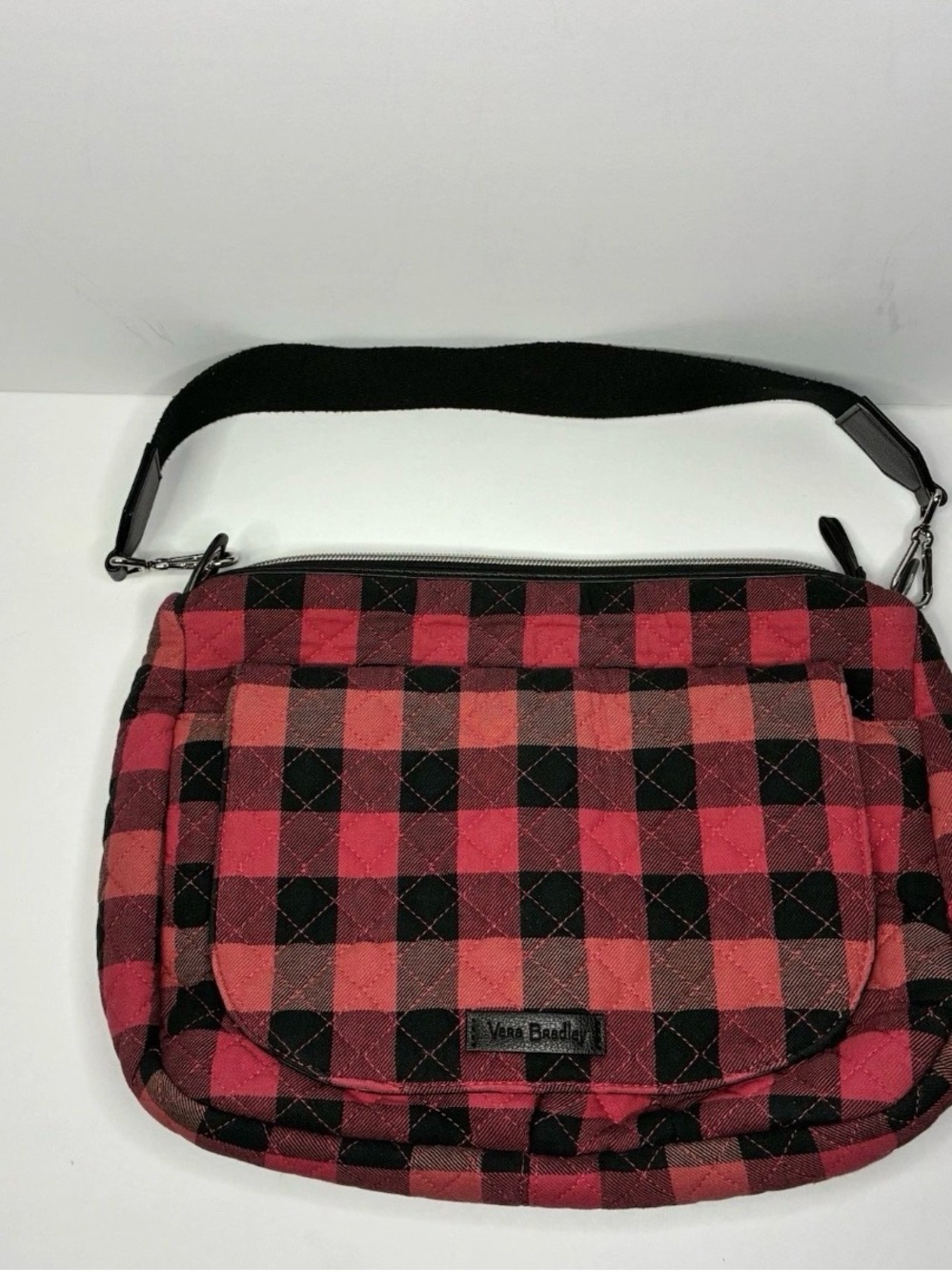 Vera Bradley Red and Black Buffalo Check Quilted Bag